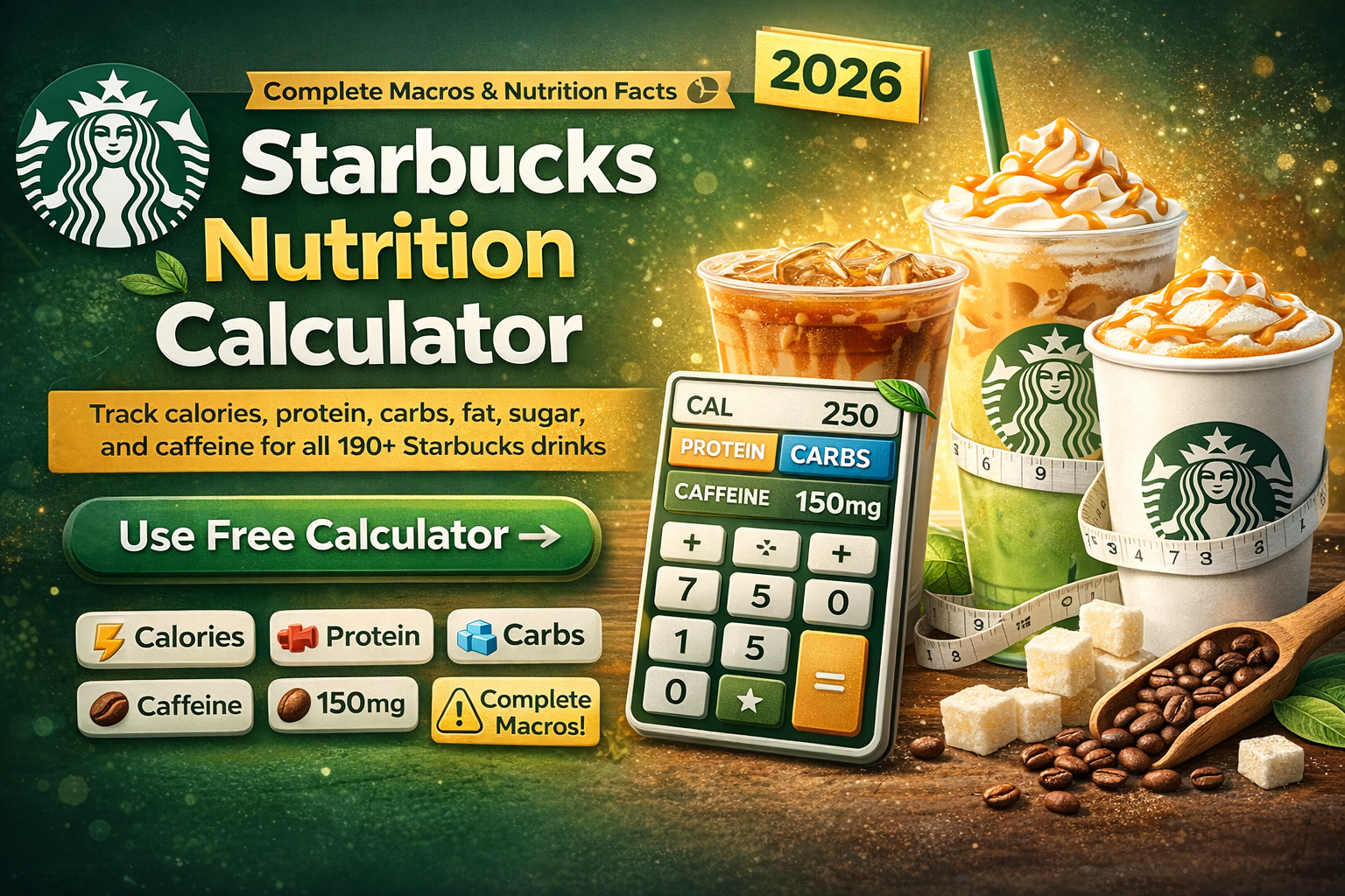 Starbucks nutrition calculator
