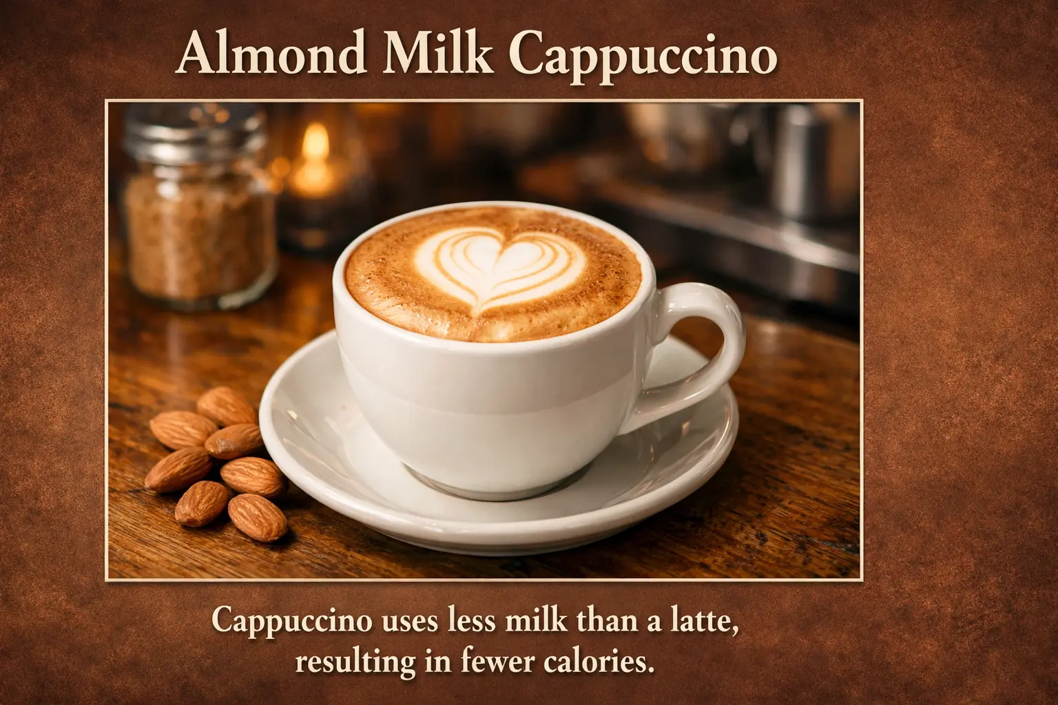 Starbucks almond milk cappuccino calories — Grande 80 calories