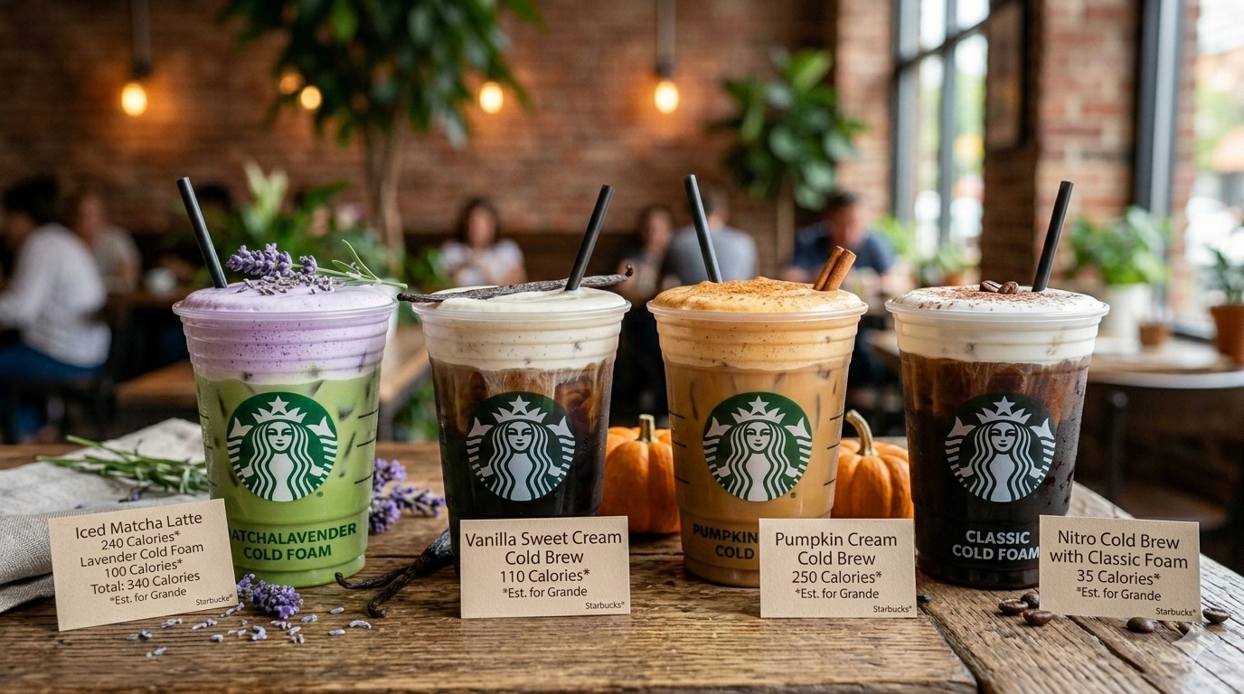 starbucks lavender cold foam calories