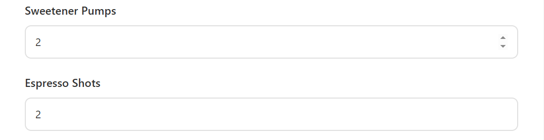 Calorie counter for Starbucks drinks — pumps and shots