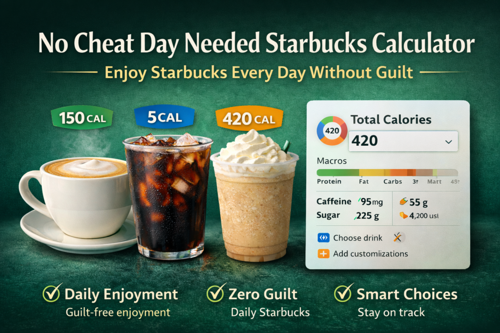 no cheat day needed starbucks calculator