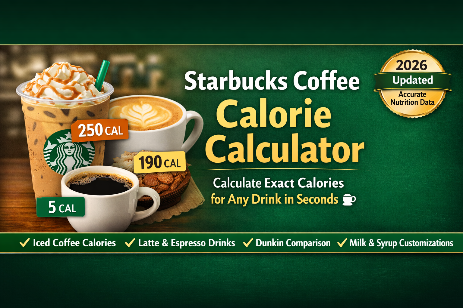 starbucks coffee calorie calculator