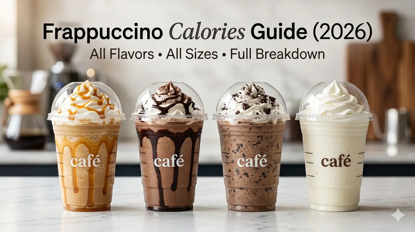 starbucks frappuccino calories guide caramel mocha java chip vanilla bean comparison