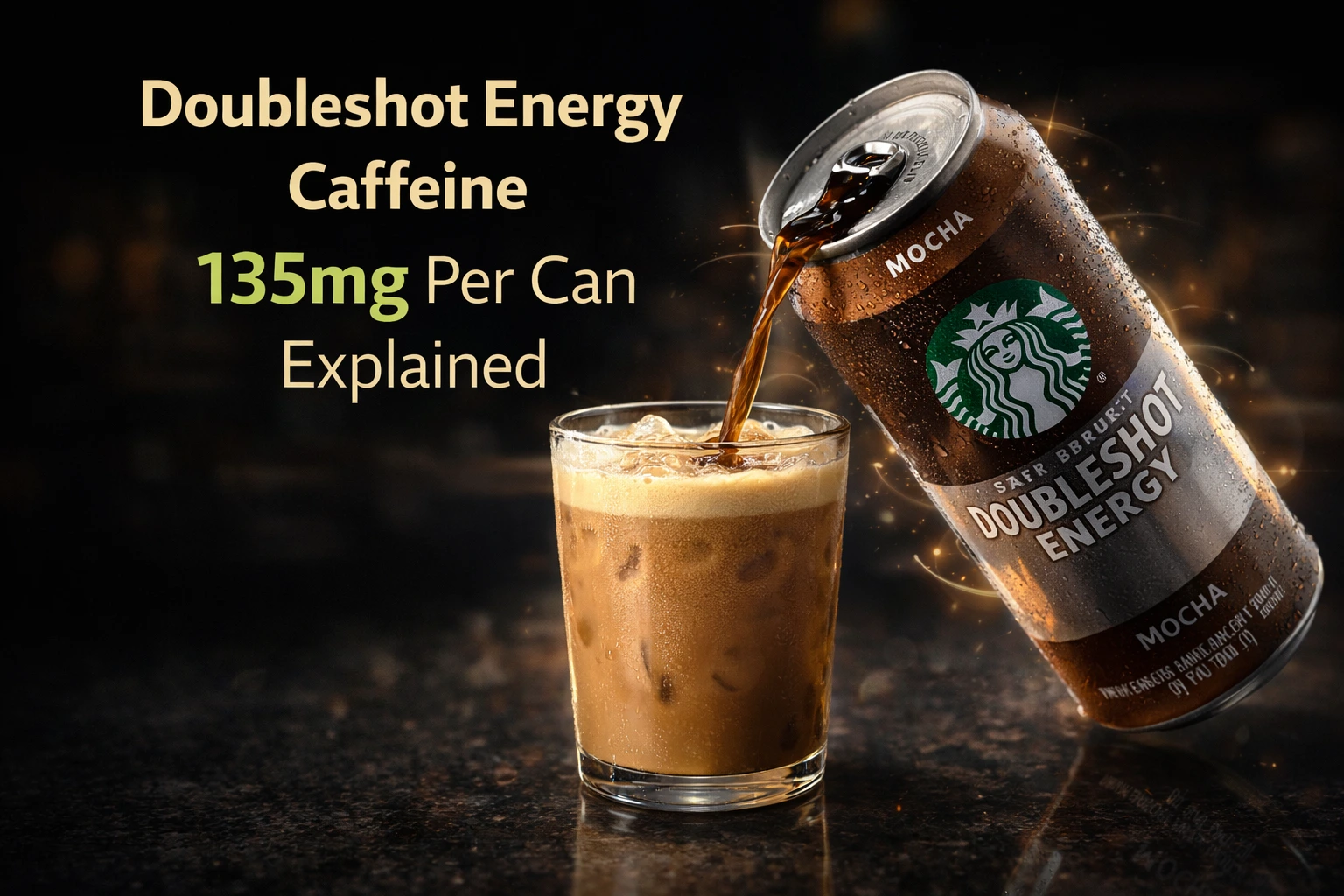 Starbucks Doubleshot Energy caffeine 135mg per 15 oz can and 105mg per 11 oz explained